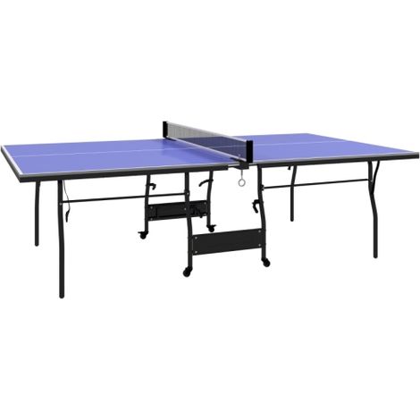 Tavolo da ping pong pieghevole di medie dimensioni, completo di rete, 3 palline da ping pong e piano di lavoro di 12 mm di spessore, con consegna a domicilio. (1/5)