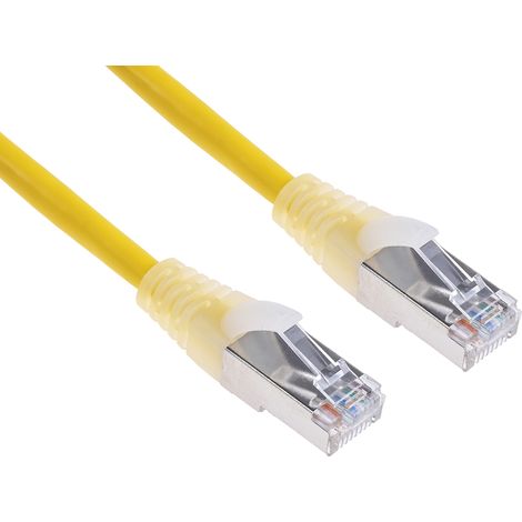 Câble Ethernet cat 5e Avec connecteur gaine PVC Jaune / , F/UTP, 10m ( Prix pour 1 )