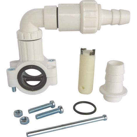 Bride de vidange coudée pour tuyau PVC d'évacuation machine à laver - Ø32 à 40mm (1/6)