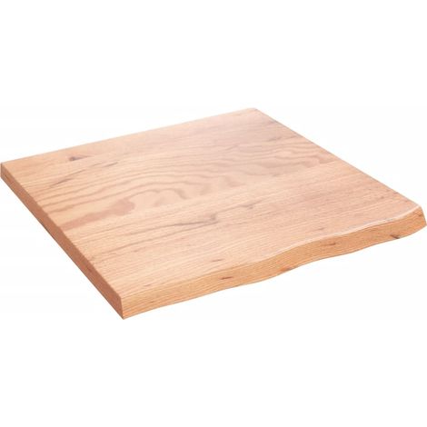 Maison Exclusive - Piano Tavolo Marrone 60x60x(2-4) cm Massello Rovere Trattato