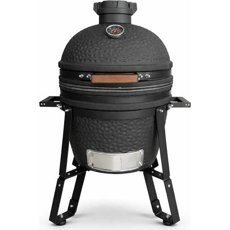 Barbecue kamado en céramique à poser Patton Epicure Compact 16" - Grille Ø 35,5 cm - Gris graphite