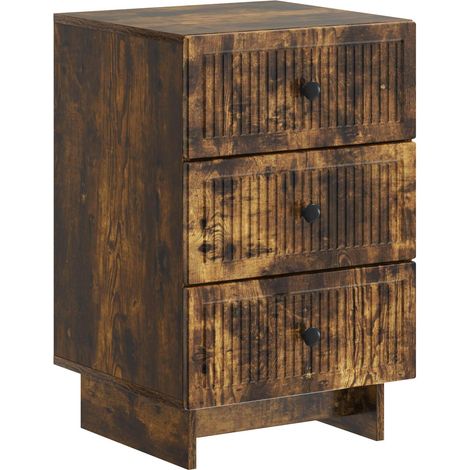 Bedside Cabinet Smoked Oak 43 x 41 x 66.5 cm Engineered Wood vidaXL