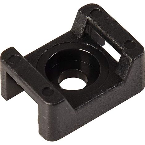 Lot de 100 Bases Serre-Câbles M4 - Nylon Noir Robuste - Fixation Vis 4mm pour Fils 5mm - Organisation Électrique Maison et Bureau (1/5)