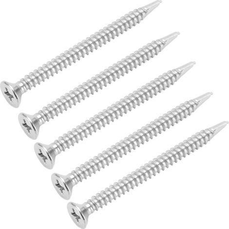 Maschinenschrauben aus Edelstahl 304, Senkkopf, 100 Stück, selbstbohrende Schrauben M4.2-18, Nennlänge 50 mm, ideal zum Befestigen von Holz und Blech. (1/5)