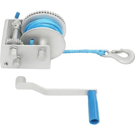 Treuil Manuel, Corde de 8m, Capacité de Charge de 4500lbs, Argent, Corde de 8m, 4500lbs (1/2)