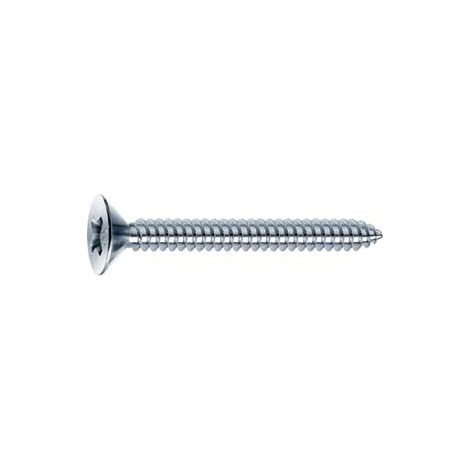 VITI AUTOFILETTANTI TESTA SVASATA PIANA ACCIAIO ZINCATO BIANCO- - ø mm.3,5x32 - 500 pezzi MUSTAD