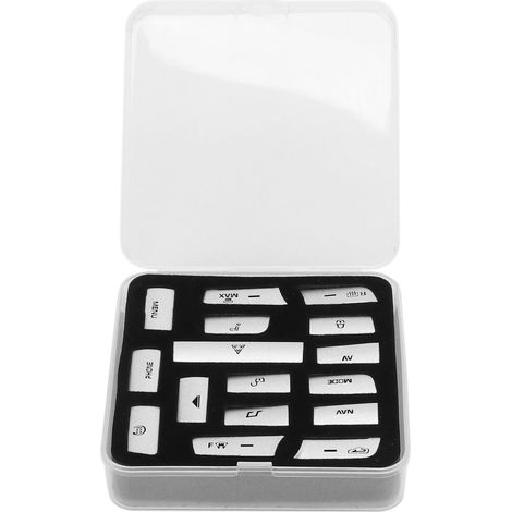 16pcs/set Boutons de Climatisation Argentés de Remplacement pour Jaguar XJ 2013-2015 (1/5)