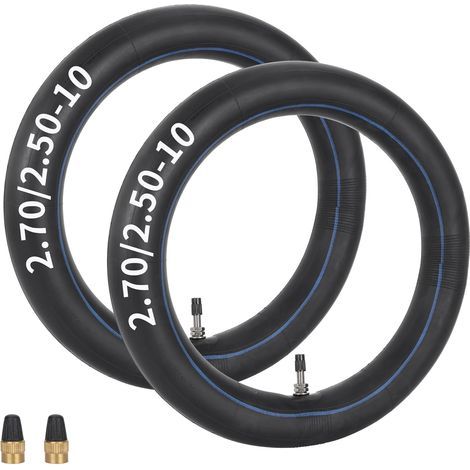 RUTU 2.50/2.75-10 Dirt Bike Chambres à Air de Remplacement avec Valve Droite TR4 Compatible avec CRF50 XR50 PW50 SX500 DRZ70 JR50 MX650 MX500 PW50 MVX70 2 Pack (1/5)