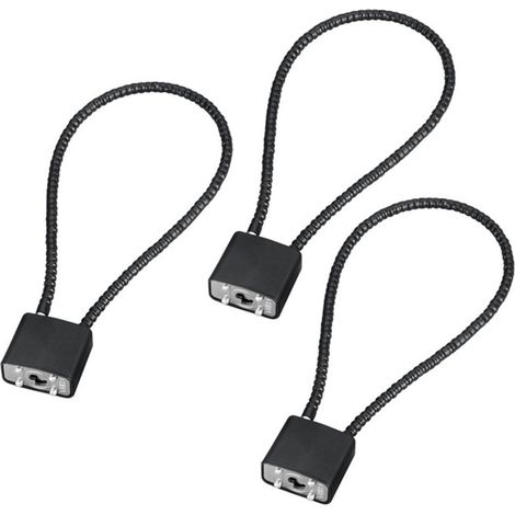 3 X Cadenas Cable, 34cm Chaines En Corde D'acier, Cadenas À Anse Longue, Cadenas Câble À Clé, Livré Avec 3 Jeux De Clés, Serrures À Câble Pour Portes, Valises, Casiers, Vélos(Noir) (1/5)