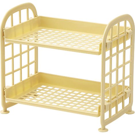 Support De Rangement Cosmétique - 2 Niveaux - En Plastique - Pour Table De Salle De Bain Ou Bureau - 1 Pièce (1/5)