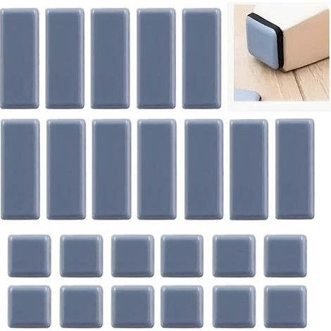 mit 24 Möbelgleitern aus PTFE Material mit starker Haftung