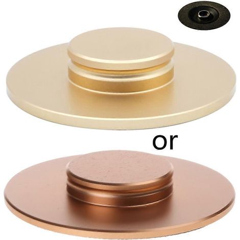 Ausgleichsklemme aus Aluminiumlegierung für Schallplatten – Plattenspielerstabilisator mit kleinem goldenen Loch