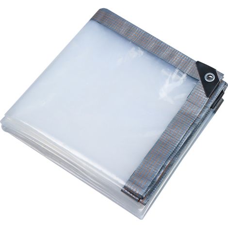 Bâche imperméable transparente, 3 x 8m Bâches anti-pluie pour auvent de plantes de jardin,housse de protection en plastique