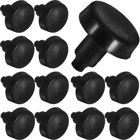 Lot de 50 protège-pieds chaise en plastique noir, anti-rayures et (1/5)