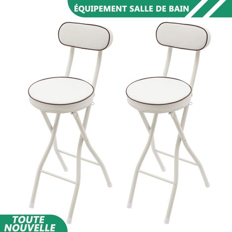 WAOBDLA 2PCS moderne rembourré tabouret pliant tabouret de barre tabouret pliant portable (1/5)