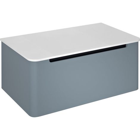 Meuble sous-vasque KERALA 80x35x47,5cm, 1x tiroir, sienne (1/4)