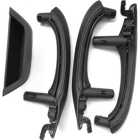 Schwarzer Türgriff innen für Linkslenkerfahrzeuge, bezogen mit PU-Leder, für BMW X3 X4 F25 F26 2010-2016 (1/5)