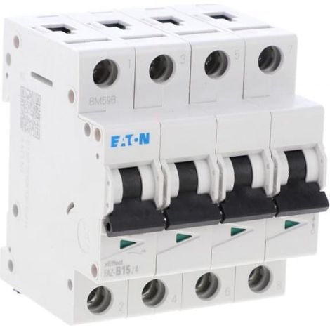 Disjoncteur 4P B 15A 15kA AC FAZ-B15/4 279034