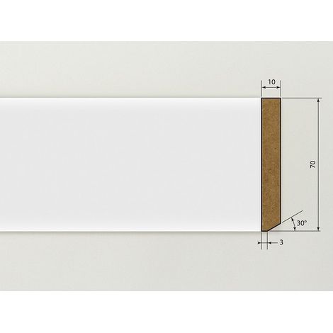 Plinthe Blanc Bords Droits 2m40 - Skylab