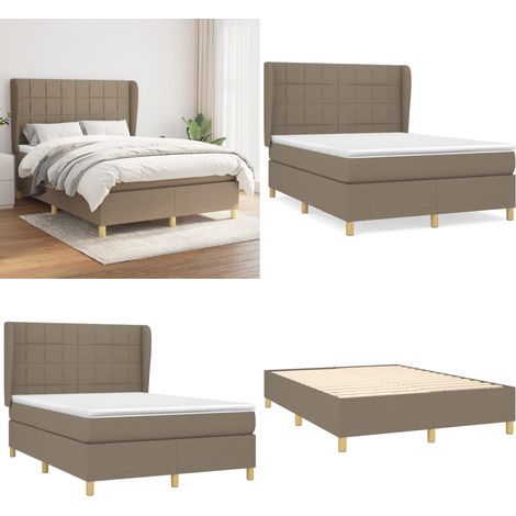Boxspringbett mit Matratze Taupe 140x200 cm Stoff - Boxspringbett - Doppelbett - Lattenrost - Bettsofa - Massivholzbette - Home & Living (1/5)