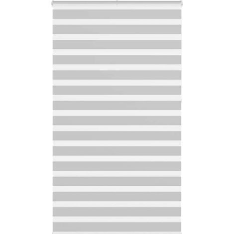 Zebra Blind Light Grey 120x230 cm Fabric Width 115.9 cm Polyester vidaXL