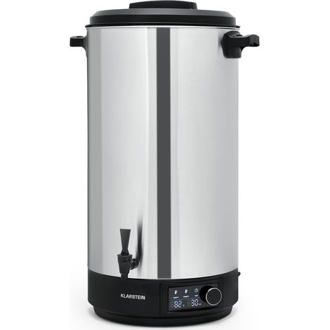 Klarstein – Distributeur d'eau chaude 60L – Ébullition rapide 2500W – Acier inoxydable – Pour boissons chaudes et mise en conserve