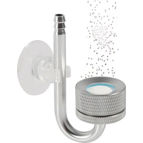 Atomiseur CO2 Aquarium, Diffuseur en Alliage Aluminium avec Ventouse pour Plantes Aquatiques (1/5)