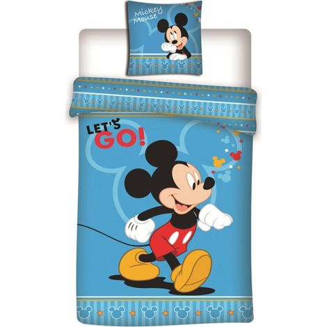 Parure de lit réversible - Mickey qui marche - 140 cm x 200 cm (1/2)