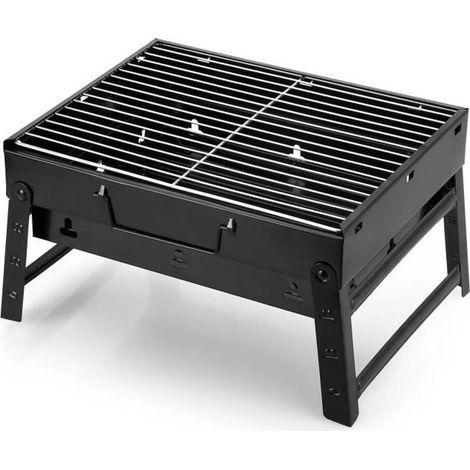 Barbecue/BBQ Charbon de Bois - UTEN - Gril de Barbecue Pliable - en métal Noir (1/4)