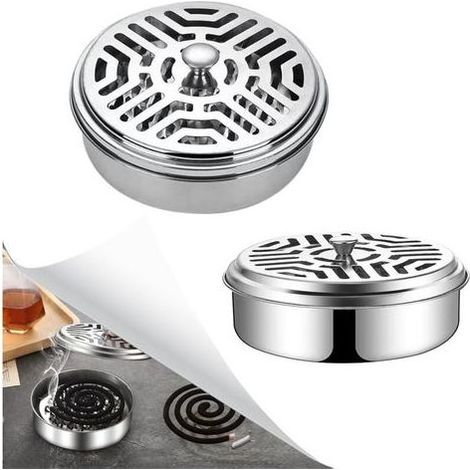 Support de Bobine de Moustique. Supports en Spirale de moustiques. Support Spirale Anti Moustique Bobine. Porte-encens Ronds avec Couvercle (1/5)