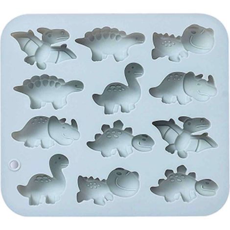 Moule En Silicone - Forme Pour Chocolat Et Gelée - Motif Dinosaure - 16,6 X 14,7 X 1,8 Cm - 1 Pièce (1/5)