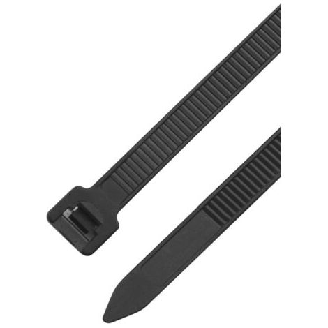 SABIR 100 pièces attaches de câble en Nylon robustes attaches de fil de tuyau de résistance à la traction autobloquantes 3x100mm/0.1x3.9 en noir (1/2)