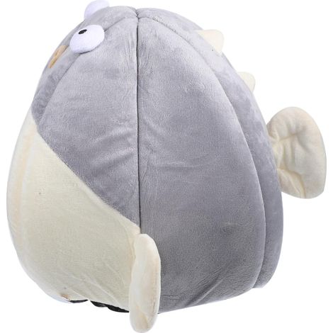 Nid pour Chat Semi - fermé Peluche Forme Poisson - Globe Lit Douillet Chaud (1/5)