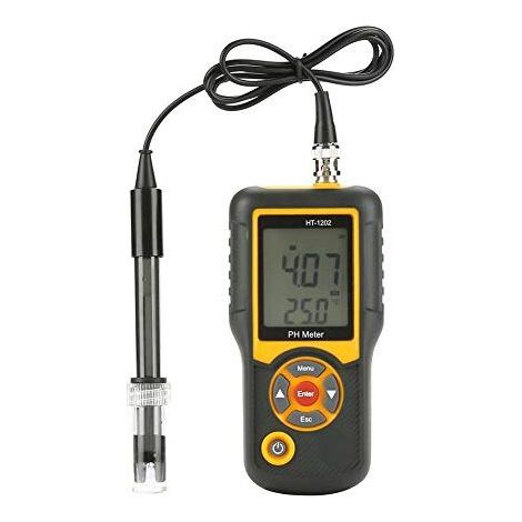 HT-1202 Digital pH Meter, High-Precision Water Quality and Temperature Tester, Panel Stickers, Model 014PH (1/5)