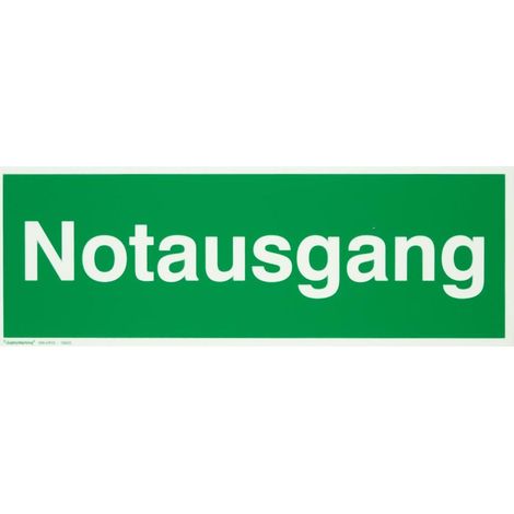 SafetyMarking Fluchtwegschild Alu B400xH140 mm Notausgang langnachleuchtend (1/3)