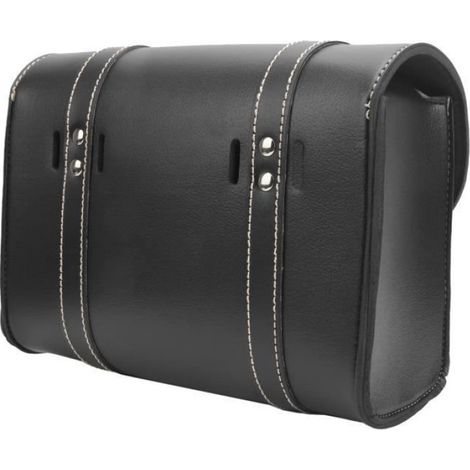 Sacoche Pour Moto - Cuir PU - Universelle - Coque Rigide - Blanc - 1 Pièce (1/4)