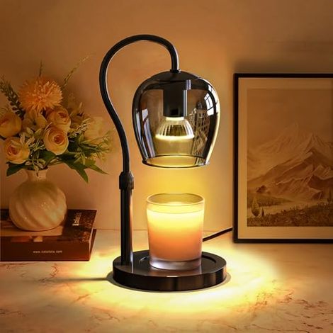 [NIEMALS VERWENDET] Kerzenwärmer Lampe mit Timer & dimmbare 4-Stufen-Helligkeit - einstellbare Höhe, für neue Haus Schlafzimmer, Geschenke für Frauen