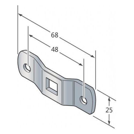 Oméga à entraxe 48mm logement Q10 CAME 001YM0014