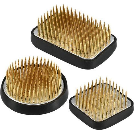 3 PièCes Grenouilles de Fleurs D'Ikebana Japonaises pour Composition Florale, Kit Kenzan JP Fournitures D'Accessoires pour Composition Florale (1/4)