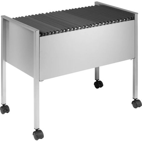 Durable 309523 Economy 80 A4, Carrello per Cartelle Sospese , Capacità 80 Cartelle, 655x592x368 mm, Argento (1/4)