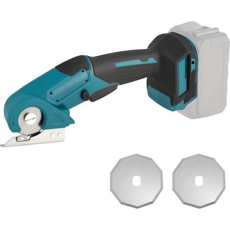 Ciseaux sans fil universels compatibles avec Makita 21V, ciseaux électriques sans fil à 2 lames et verrouillage de sécurité, profondeur de coupe de 6 mm, coupent le carton, la moquette, le cuir et le (1/5)