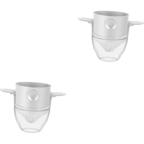 Set mit 2 Kaffeefiltern für Kaffeemaschinen, aus weißem ABS.