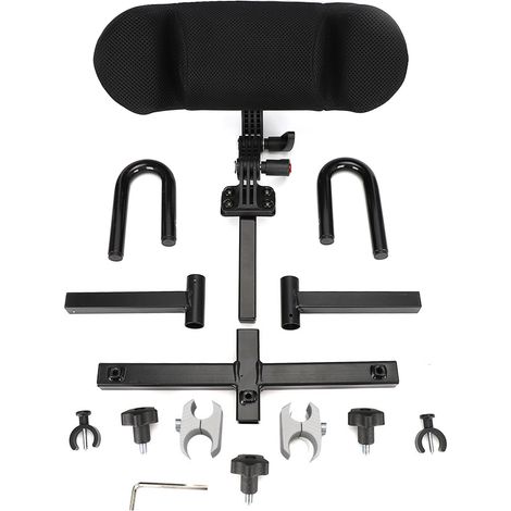 Appui-tête réglable pour fauteuil roulant, coussin de soutien cervical, fixation par pince de 25 mm. (1/5)