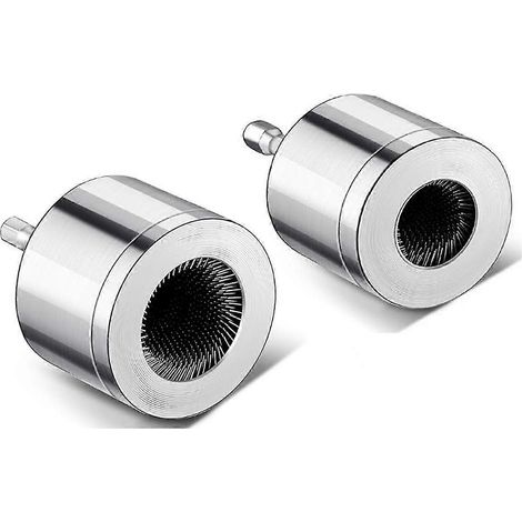 Lot de 2 brosses de nettoyage pour tubes en cuivre, brosse de nettoyage entièrement métallique pour tubes de CVC, compatible avec perceuse électrique, diamètre 1/4 po. (1/5)