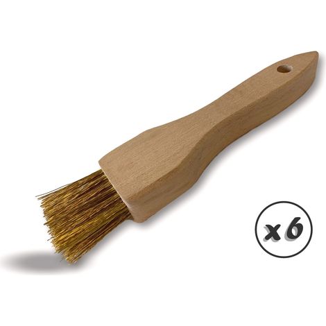 Brosse métallique - Pinceau - Lot de 6 - Acier laitonné