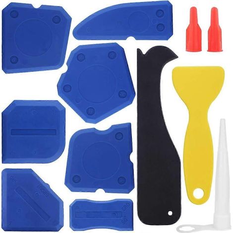 Kit d'outils de calfeutrage, outils professionnels pour le remplissage des joints de cuisine et de salle de bain, avec application multi-angles facile sur diverses surfaces (1/4)