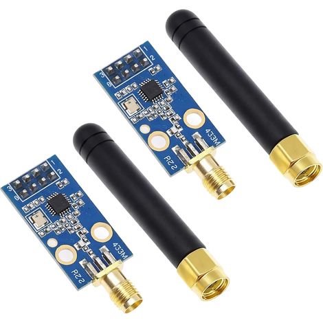CC1101 2 x CC1101 Radio Module with 2 x 433MHz Antennas, Wireless Module with SMA Antenna Connection, Digital Transmission Module and Radio Transceiver DC 1.9-3.6V (1/5)
