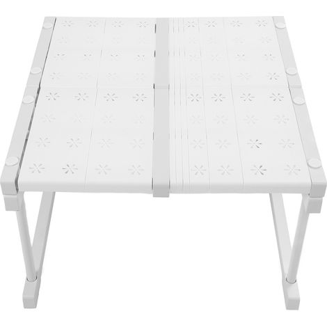 Étagère Extensible Acier Carbone Réglable 37-48cm Organisateur Placard Cuisine Salle de Bain Sans Perçage Charge 20KG (1/5)