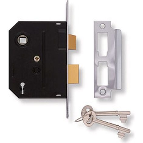 Union 2295 2-Lever Mortice Sashlock in Polished Brass – 76mm (3-inch) with Visible Locking Mechanism
