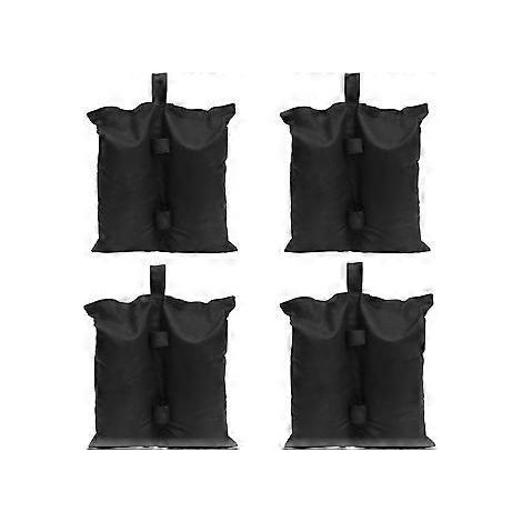 Set mit 4 Pavillon-Sandgewichten, für Gartenpavillon, Sonnenschirm, Pergola, Faltzeltschirm-Fugewichte Schwarz